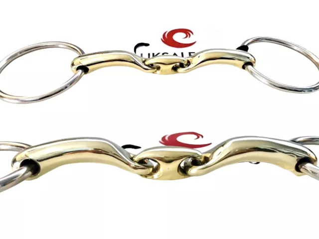 Loose Ring Snaffle Bit Turtle Angled Curved MP (UKSALES25®) *SAME DAY DISPATCH*