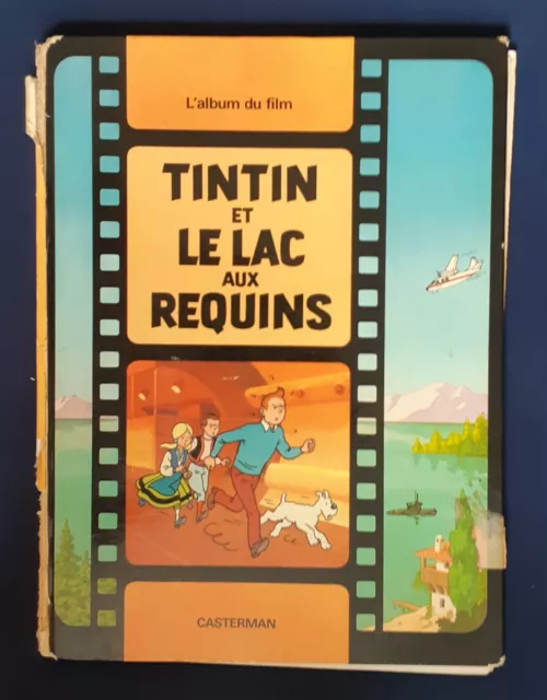 Ancien Livre De Collection Bd Bande Dessine Tintin Et Le Lac Aux Requins 1973