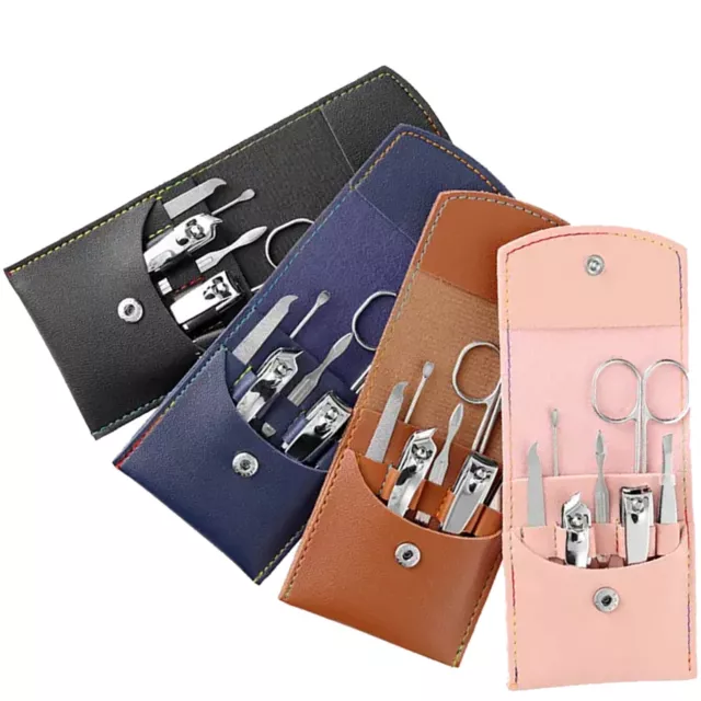 7 Piece Manicure Pedicure Nail Care Set Cutter Clippers Kit Case Mens Ladies