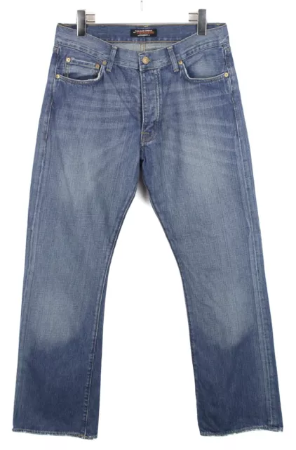 Polo Ralph Lauren Towshend Hommes Jeans W33 Moustaches Délavé Bouton Mouche Bleu