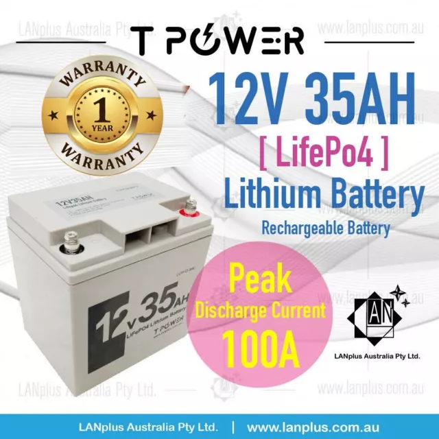 12V 35AH LiFePO4 Lithium Battery Rechargeable 4 Golf Buggy Cart Mobility Scooter