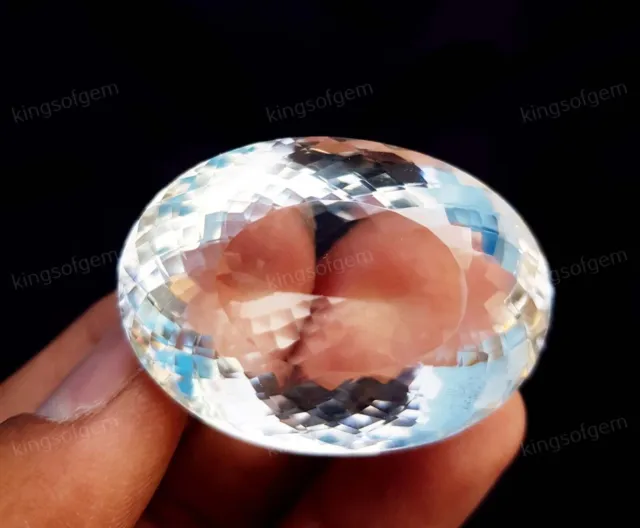 Certifié 160 ct cristal blanc naturel quartz grande taille ovale pierre...