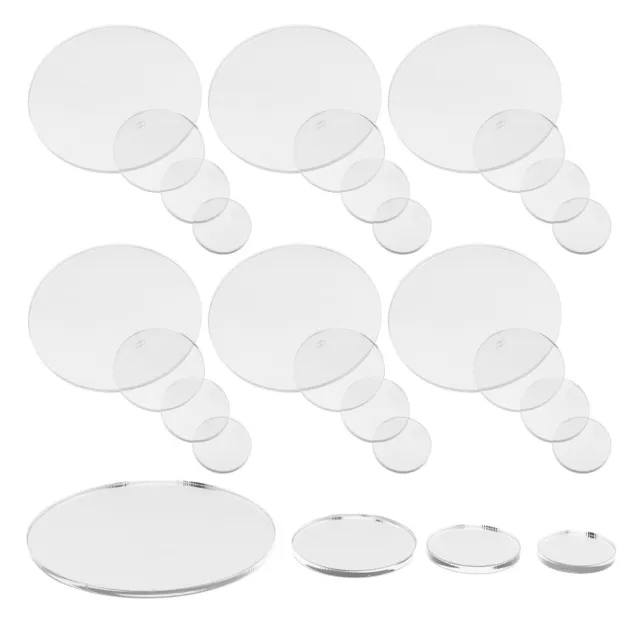 40 Pcs Action Figure Display Stands Round Acrylic Miniature Disc Baby