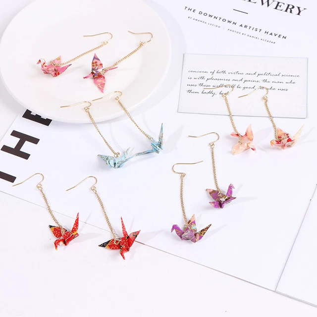 Miniblings Fisch-Ohrringe – Origami-Style, Versilbert, 15 Mm, Handgefertigter Modeschmuck