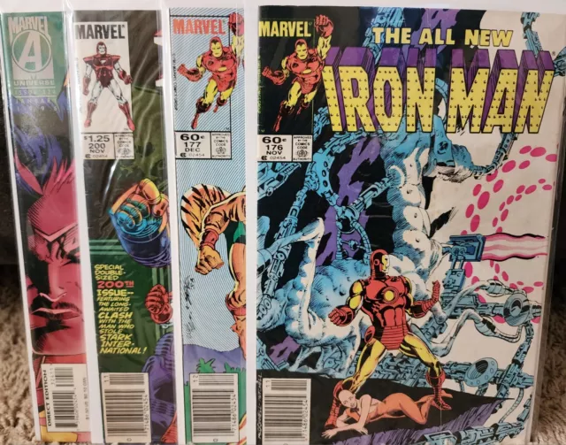 The Invincible Iron Man Comic Book Lot 176 177 200 324 Marvel Bronze Age Monger