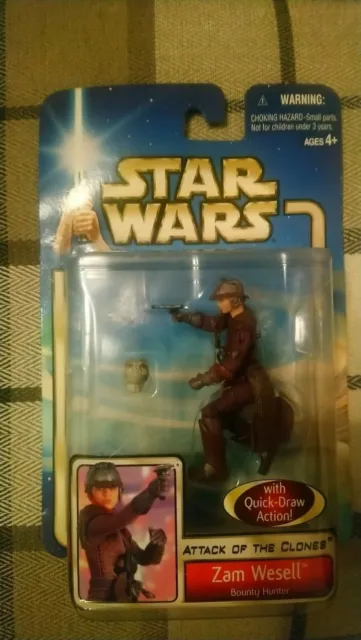 Star wars attack of the clones Zam wesell figure