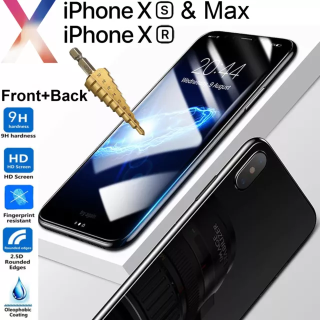Tempered Glass & Soft screen protector For Apple iPhone X Xs Max XR Front Back