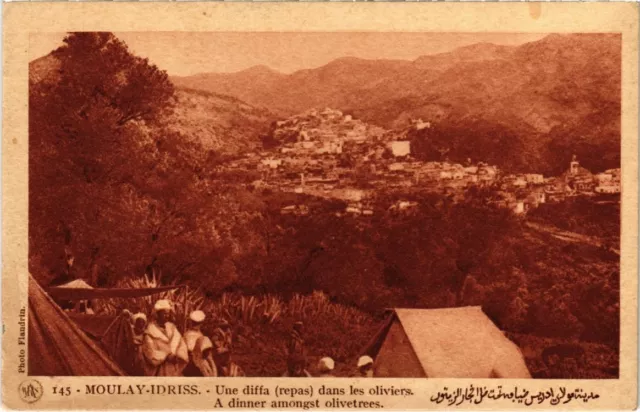 CPA AK MAROC FLANDRIN (I45) MOULAY IDRISS Une diffa dans les oliviers (114487)