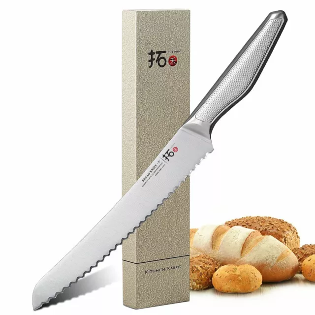 TURWHO 9inch Bread Knife German Stainless Steel Kitchen breakfast Sandwich Knife