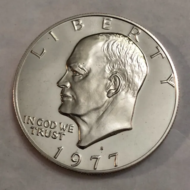 1977-S clad PROOF Eisenhower IKE dollar. (you get exact coin shown) #1
