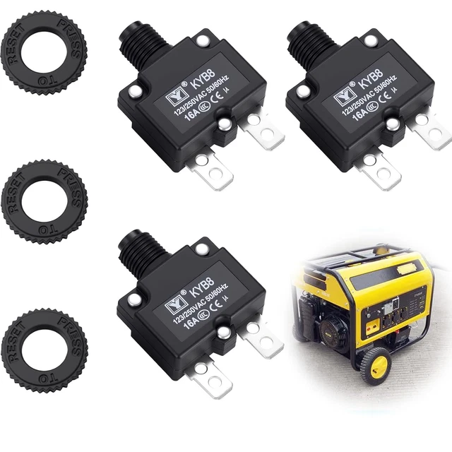 Interruttore Termico 16A 250V - Protezione Sovraccarico, Ripristino Manuale A Pulsante (2pz) - Foto 9