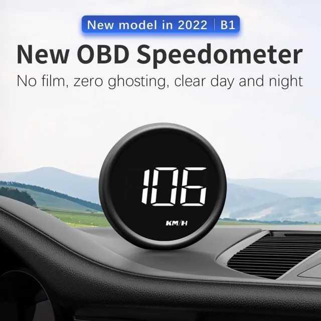 Car HUD Computer OBD2 Digital Speedometer &amp; Water Temperature Indicator
