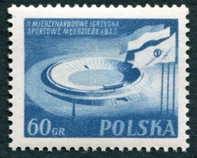 POLAND 1955 60g dull greenish blue SG941 MNH FG Second International Games ##W42