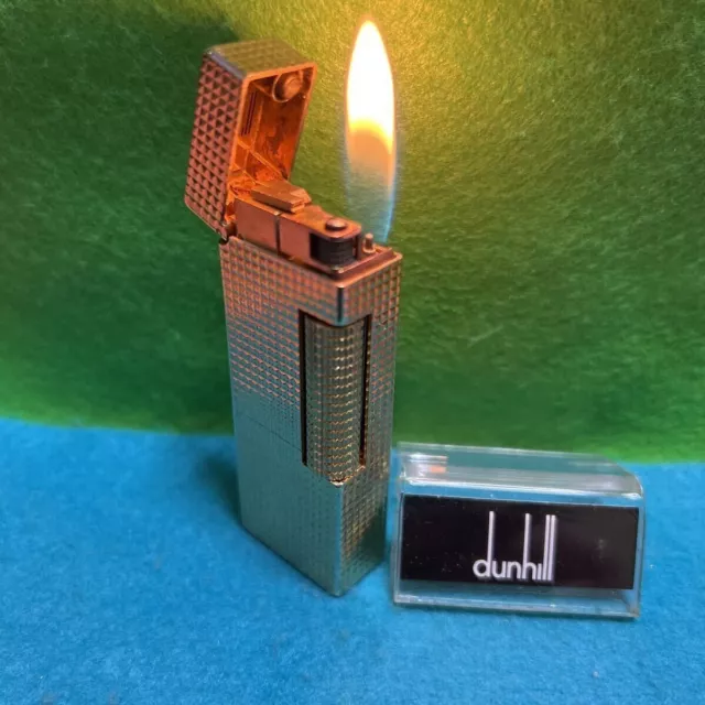 Vintage Dunhill Rolla gas Lighter gold Full Overhauled Good condition Vol.2