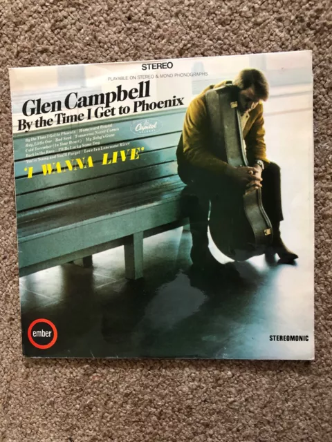 Glen Campbell -  I Wanna Live By The Time I Get To Phoenix Vinyl Lp