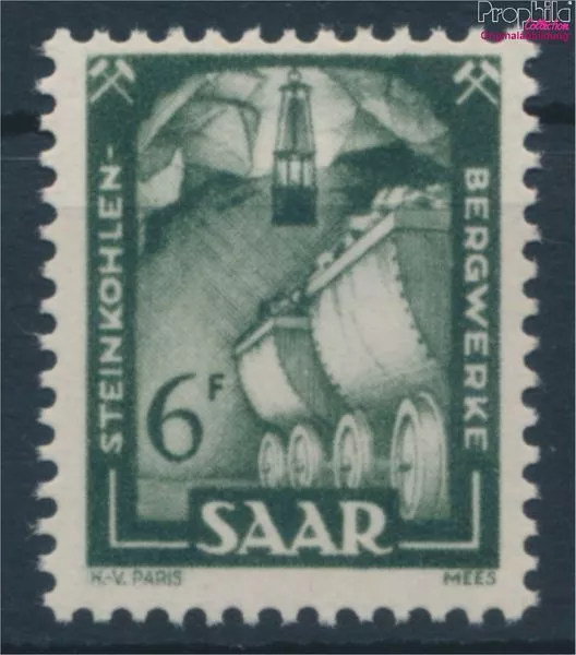 Briefmarken Saarland 1949 Mi 277 postfrisch Eisenbahn (10214045