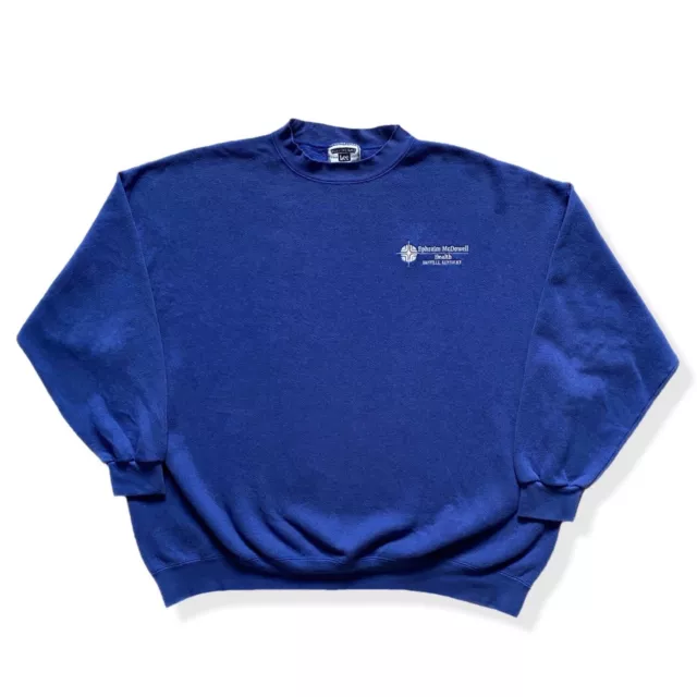 Vintage LEE Sweatshirt Mens Size 3XL Blue Heavyweight MADE IN USA