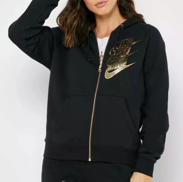 Black and gold nike hoodie womens best sale