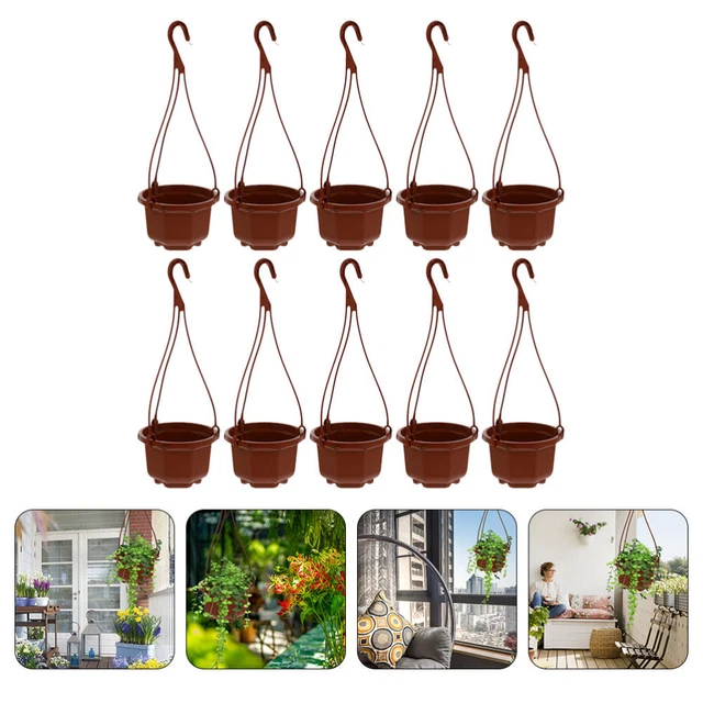 Hanging Pot Wall Pflanzer Basket Pot 10pcs Innengarten Blumentopfhalter für