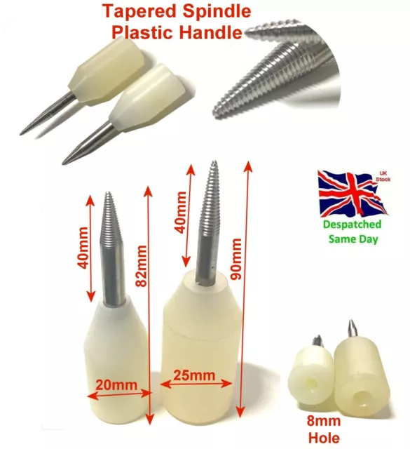 Tapered Spindle Plastic Handle Polishing Brushing 1/8"-3/16" Arbour