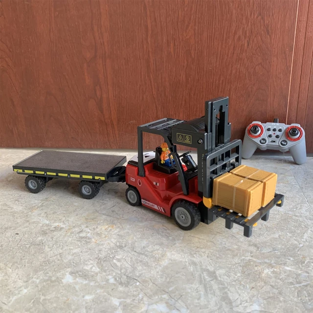 1:24 REMOTE CONTROL Crane Forklift Truck with Trailer RC Crane Toys for ...