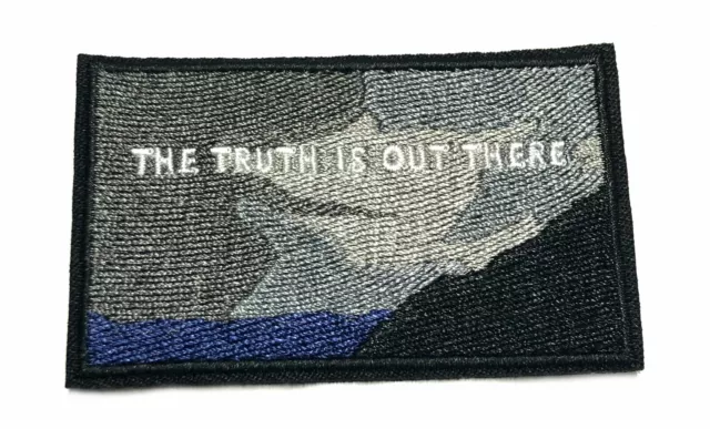 Truth Is Out There Patch Embroidered Iron-On Applique XFiles Cryptid UFO Aliens