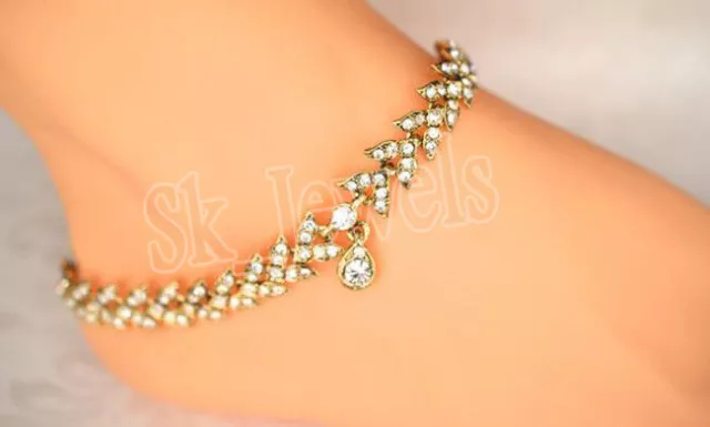 Bracelet de cheville pour anniversaire de mariage en or jaune massif 14...