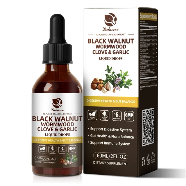 Parasite Extractor PARASITE CLEANSE TINCTURE Extract-Wormwood, Black Walnut Hull, Clove 2 ...