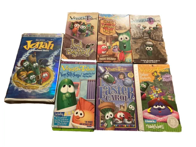 VeggieTales VHS Lot - 7 Tapes - Acceptable Condition - INCLUDES JONAH