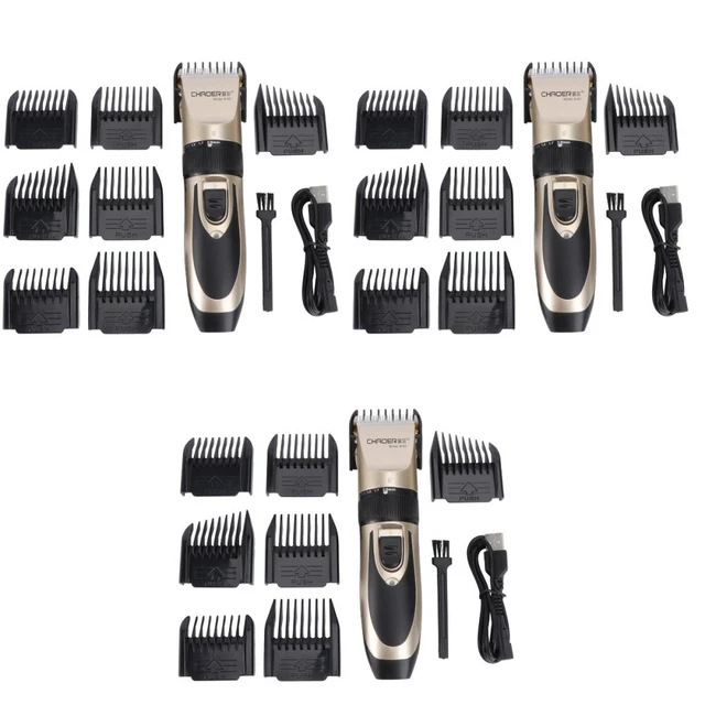 3 Juegos Eléctrico Corte de Pelo Kit Cortadora de Pelo para Barbería