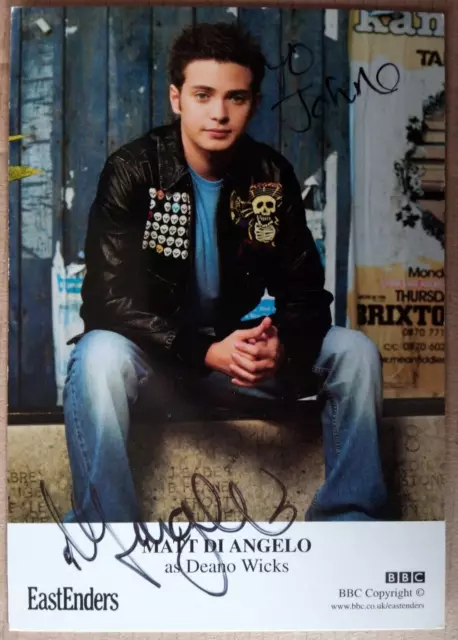 ORIGINAL AUTOGRAPHED EASTENDERS CAST CARD MATT DI ANGELO Deano Wicks
