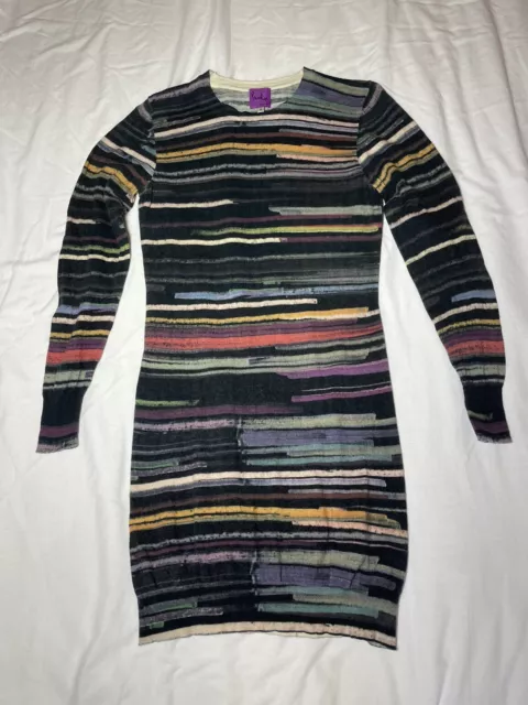 PAUL SMITH Long Sleeve Sweater Dress Tunic Multicolor Striped Size M