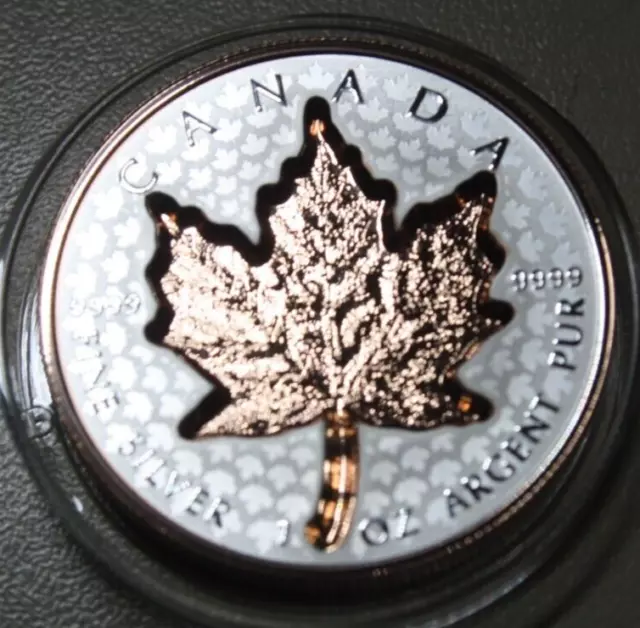 Kanada-Canada Maple 20 Dollars 2022 F#5899 1 uz Silber Ultra Super Incuse gildet 3