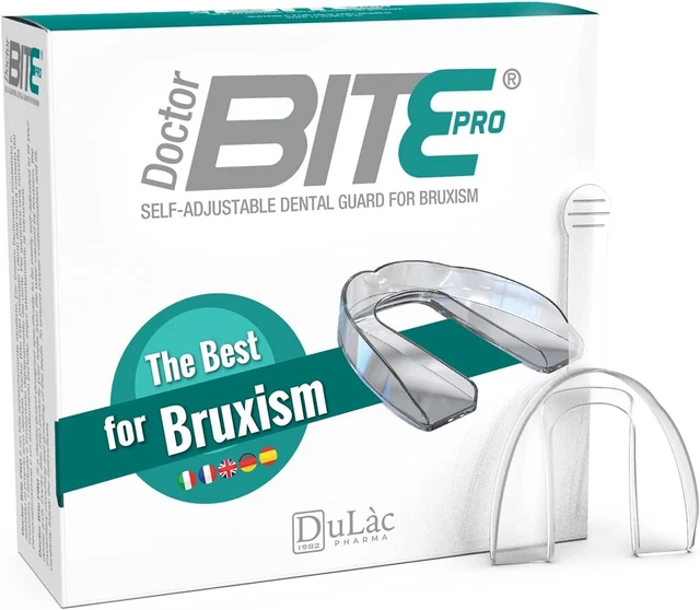 Doctor Bite Pro - Bite automodellante per combattere il Bruxismo, Trasparente