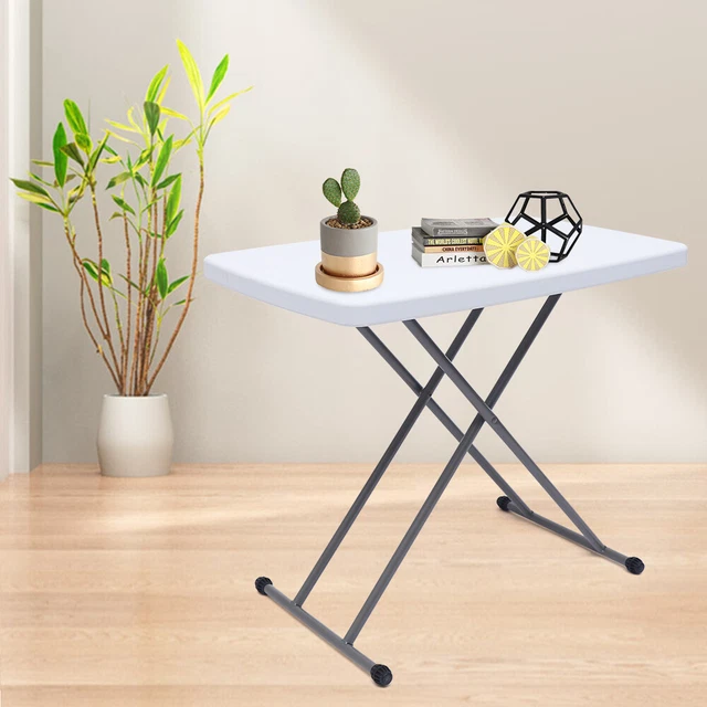 30X20& HEIGHT ADJUSTABLE Folding Table Snack Desk Sofa Dining Tray