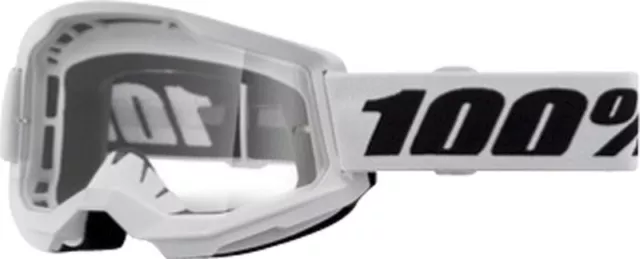 100percent Strata 2 Brille White - klares Glas Motocross MTB Downhill