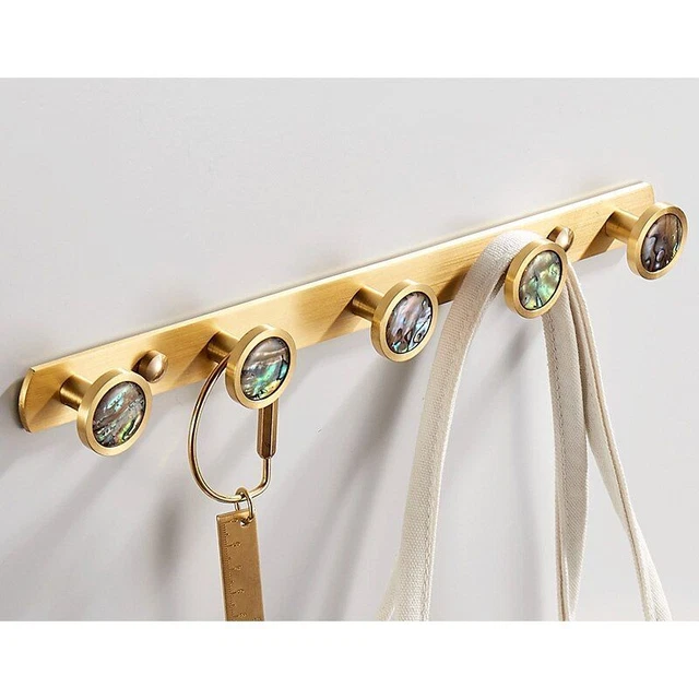 Brass Wall Mounted Racks Home Decor Furniture Coat Rack Hat Clothes Hanging Hook