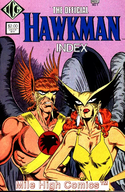 HAWKMAN INDEX (1986 Series) #1 Very Fine Comics Book
