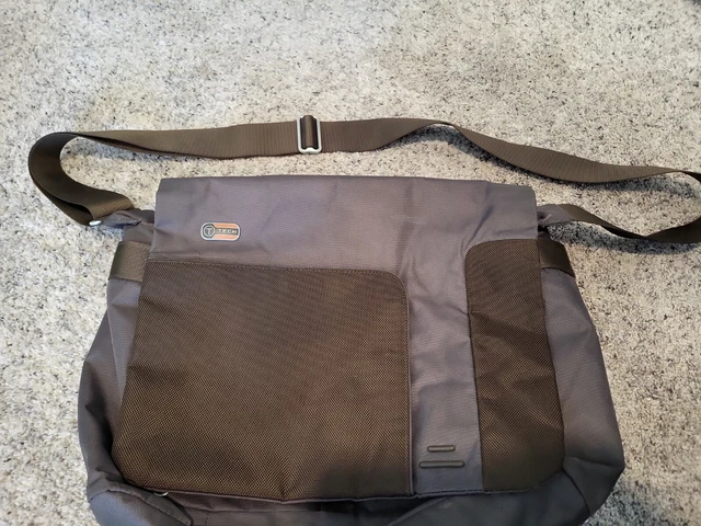 Tumi T Tech Carry On Laptop Bag Crossbody brown.  Tons pockets