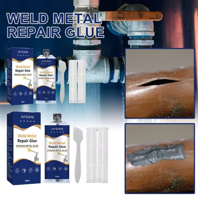 Industrial Metal Repair Paste HEAT Resistance Cold Weld Glue. B A Gel V0J8