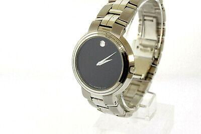 Men's Movado 0605554 Artiko Stainless Steel Black Dial Watch