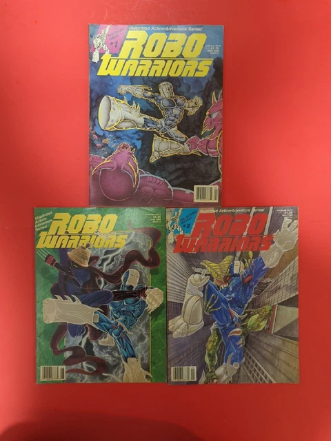 ROBO WARRIORS #1 2 3  Comic Magazine 4pc Run Lot 1988 CFW Enterprises (LB)