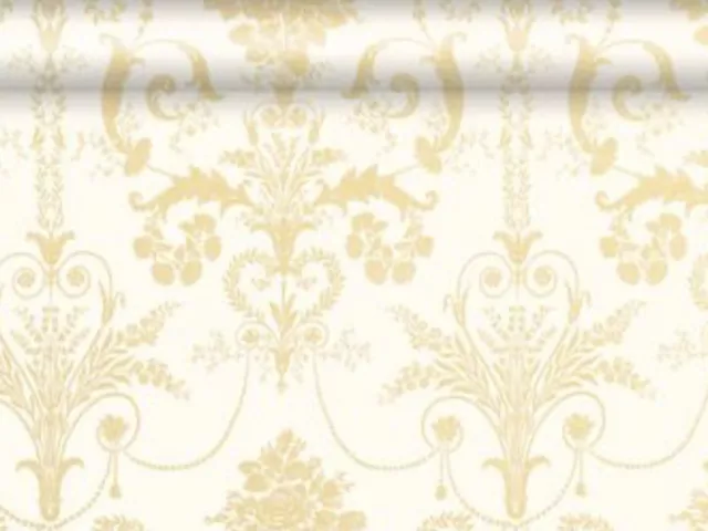 laura ashley tapete josette cammomile/weiß gleiche chargenpreis pro rolle