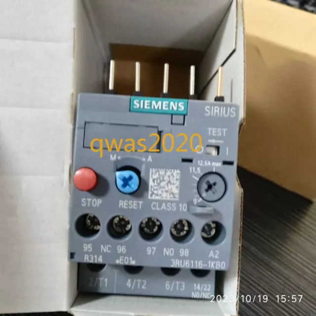 1pc New Siemens Thermal Overload Relay 3RU6116-1KB0 9-12.5A