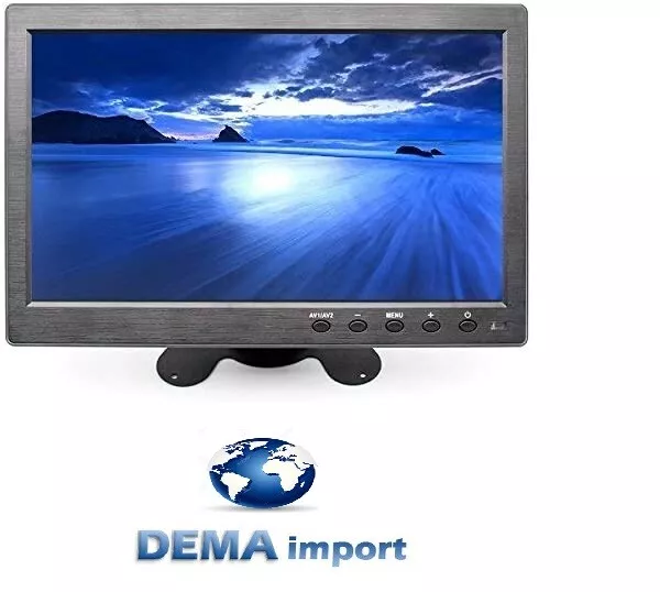 Monitor Videosorveglianza 10.1  Pollici Tft Lcd Display  Hdmi-Vga-Av-Bnc