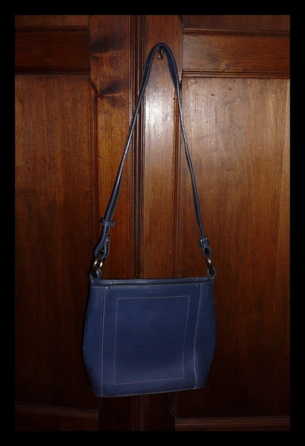 SEQUOIA/SUPERBE/SAC/CUIR/BLEU MOYEN/MODE/VINTAGE/CHIC/BOHÈME EUR