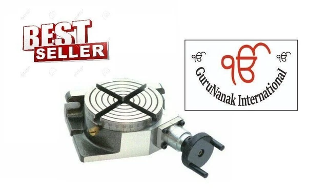 Rotary Table 4" Inch/100 mm Horizontal - Vertical Milling Metalworking.. H.Q.