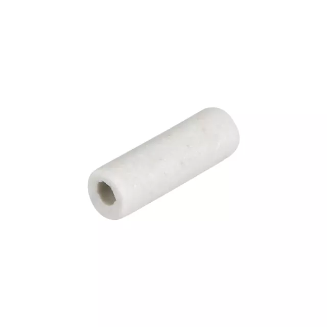 1mm Dia Ceramic Insulation Tube Single Bore Porcelain Insulator Pipe 20 Pcs