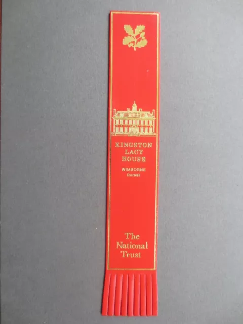 BOOKMARK LEATHER Kingston Lacy House Wimborne Dorset The National Trust RED