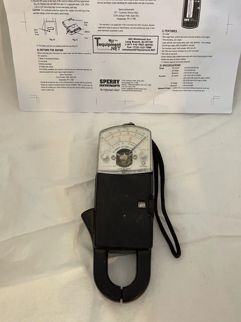 Sperry Instruments Ac Snap-around Volt-Ohm-Ammeter #Spr-300 Plus  Needs AA Bat.